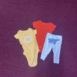 Carter's Yellow 'Love You More' Sunshine Newborn Onesie Bodysuit 3 set